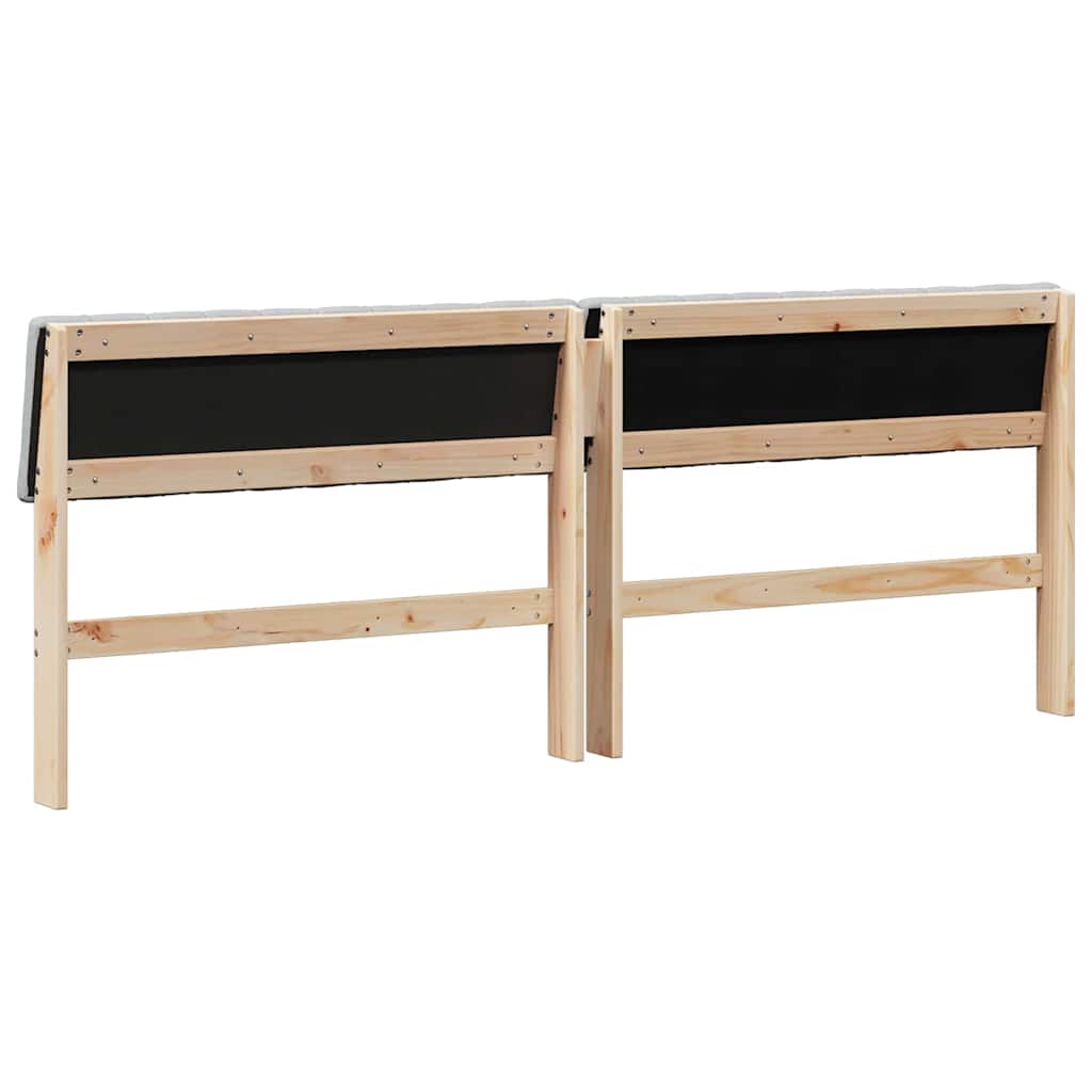 vidaXL Ταπετσαρισμένο κεφαλάρι Ανοιχτό γκρι 200 cm