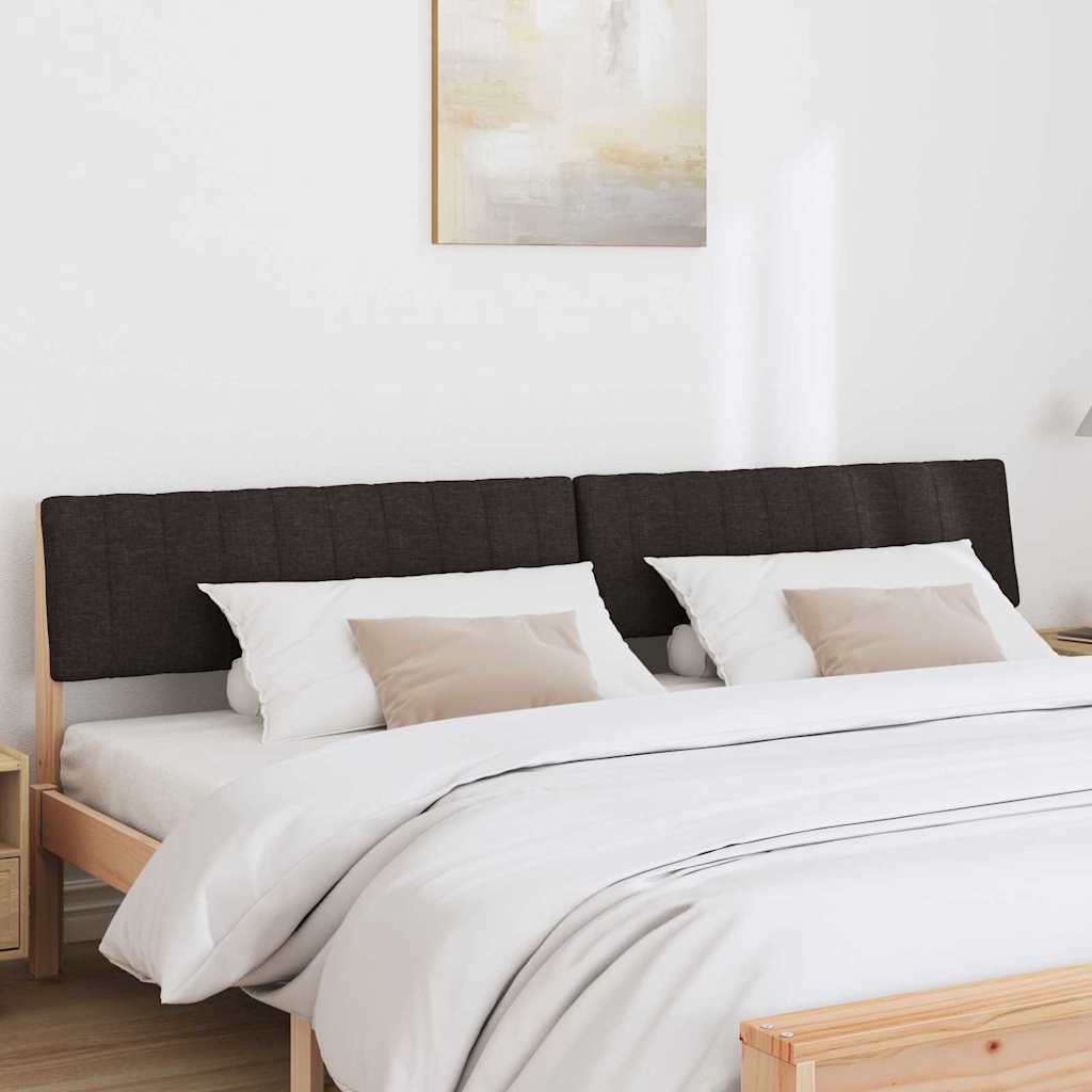 vidaXL Ταπετσαρισμένο κεφαλάρι Μαύρο 200 cm Στερεά ξυλεία πεύκου