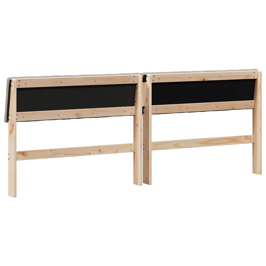 vidaXL Ταπετσαρισμένο κεφαλάρι Taupe 200 cm Στερεά ξυλεία πεύκου