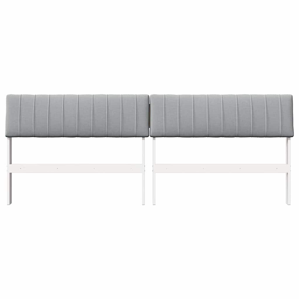 vidaXL Ταπετσαρισμένο κεφαλάρι Ανοιχτό γκρι 200 cm