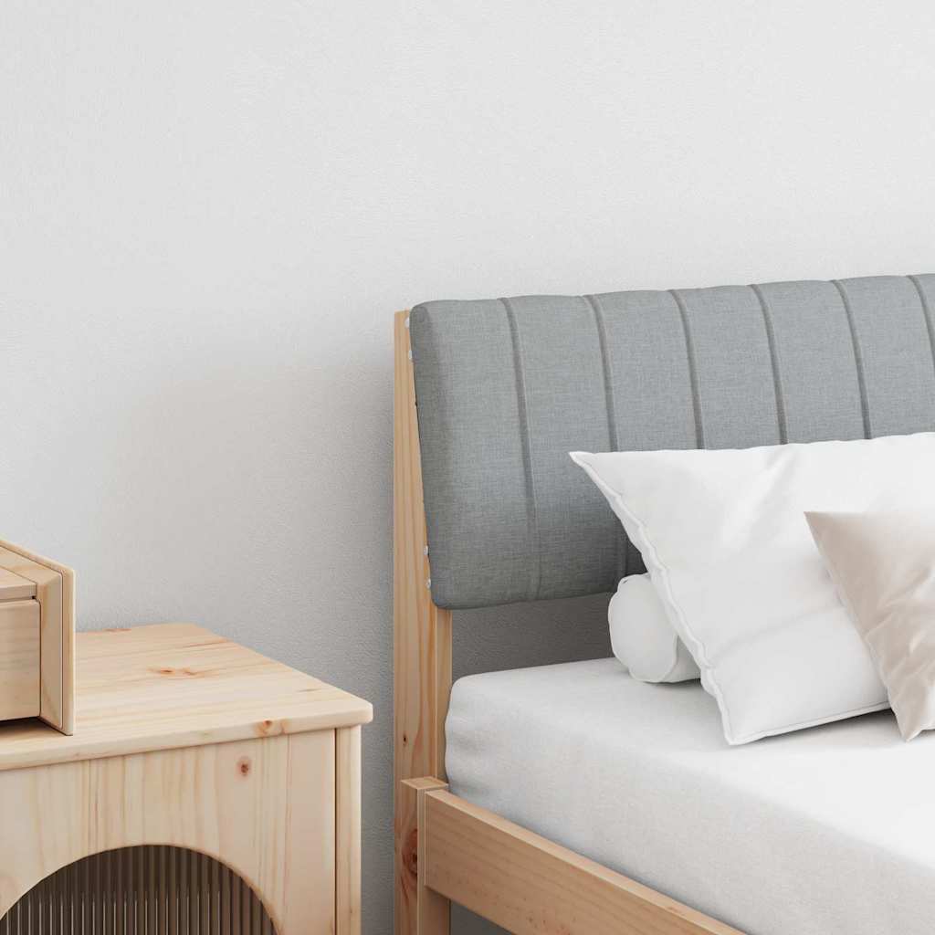 vidaXL Ταπετσαρισμένο κεφαλάρι Ανοιχτό γκρι 180 cm