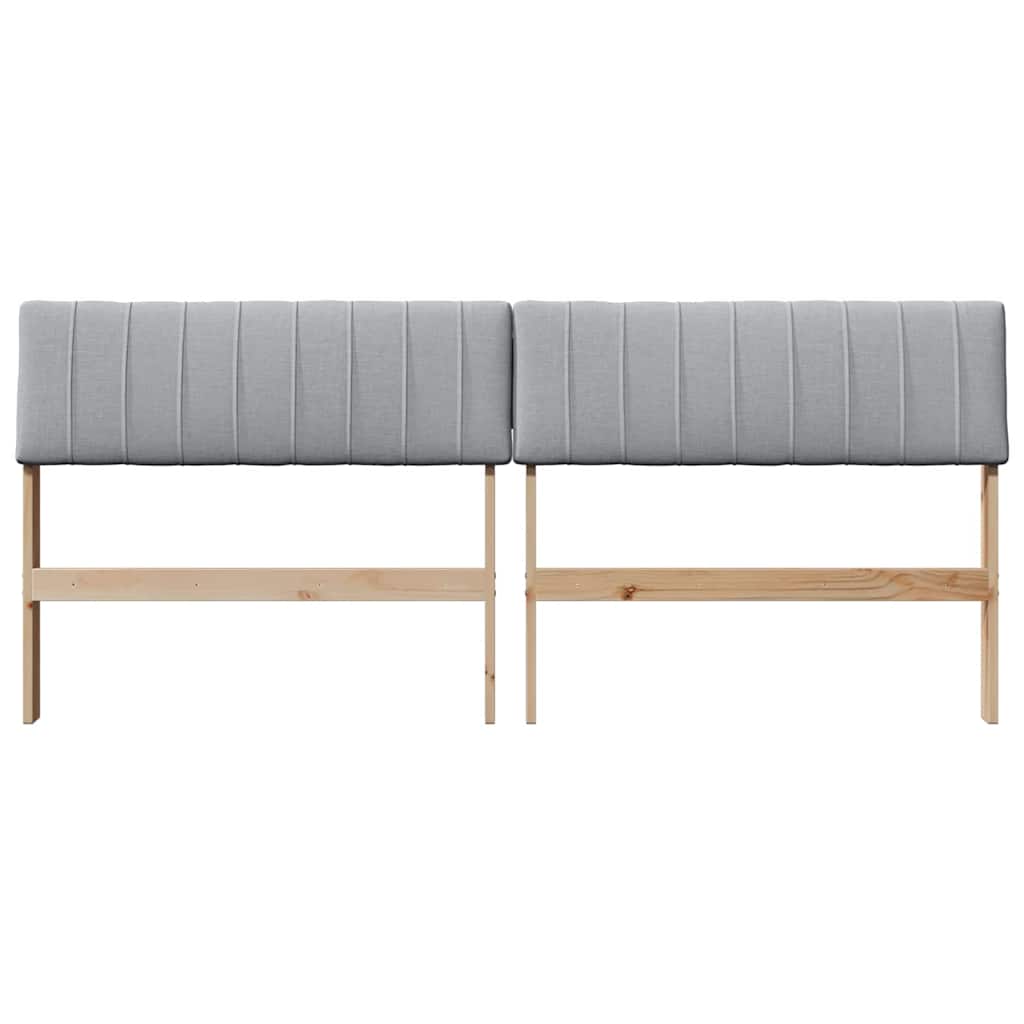 vidaXL Ταπετσαρισμένο κεφαλάρι Ανοιχτό γκρι 180 cm