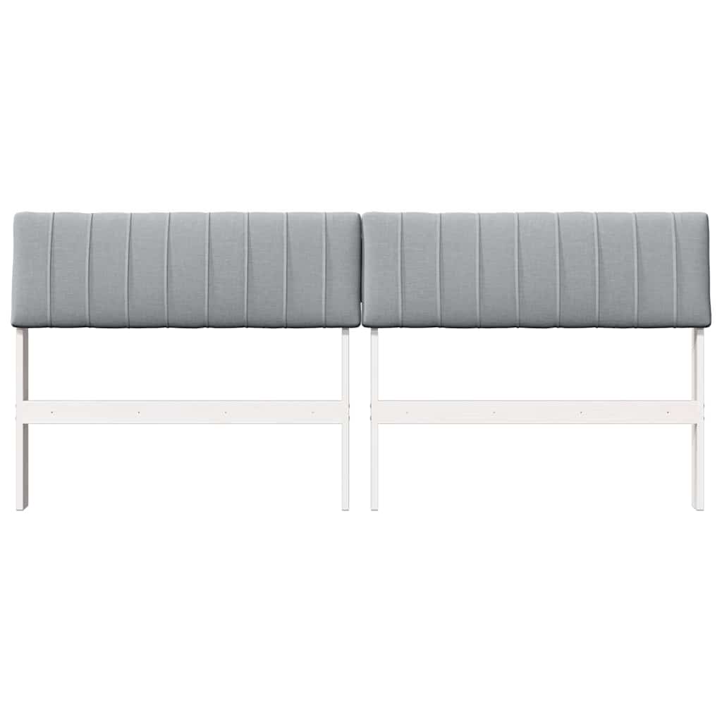 vidaXL Ταπετσαρισμένο κεφαλάρι Ανοιχτό γκρι 180 cm