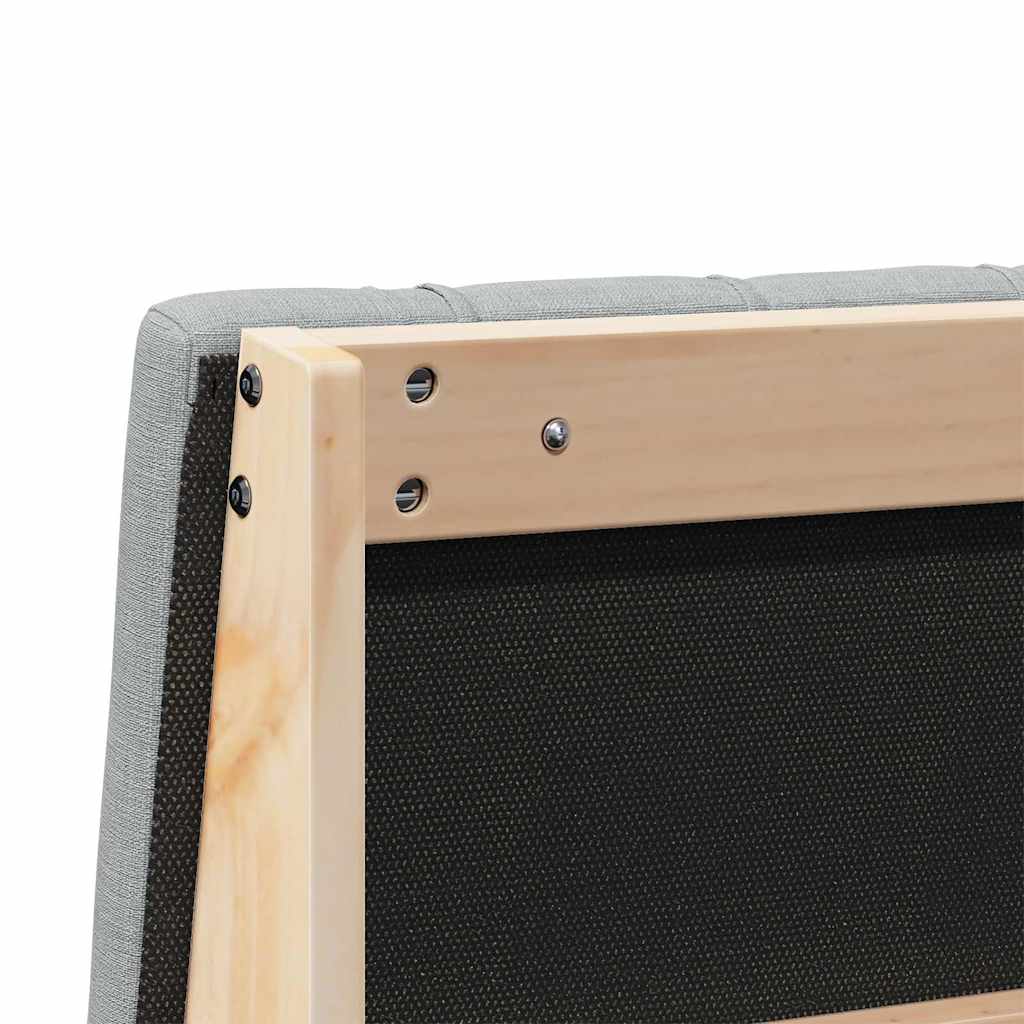 vidaXL Ταπετσαρισμένο κεφαλάρι Ανοιχτό γκρι 160 cm