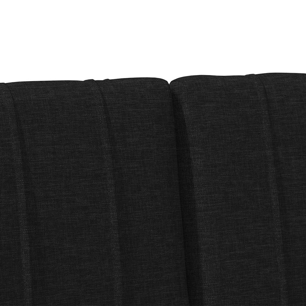 vidaXL Ταπετσαρισμένο κεφαλάρι Μαύρο 160 cm Στερεά ξυλεία πεύκου