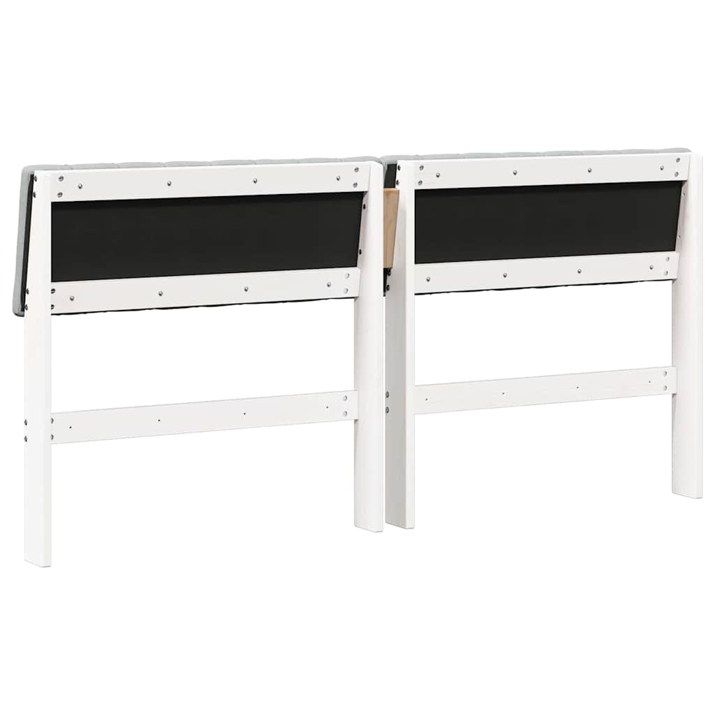 vidaXL Ταπετσαρισμένο κεφαλάρι Ανοιχτό γκρι 160 cm