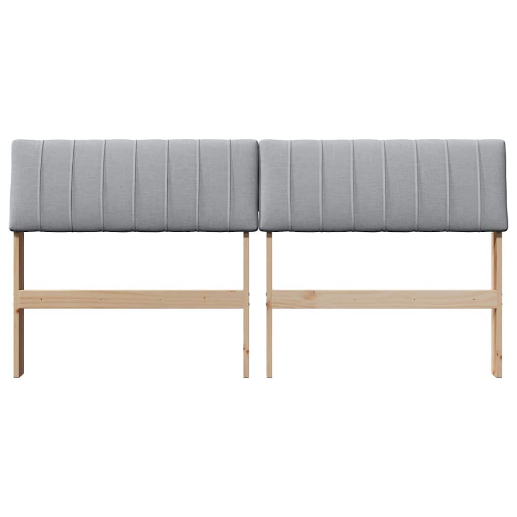 vidaXL Ταπετσαρισμένο κεφαλάρι Ανοιχτό γκρι 150 cm