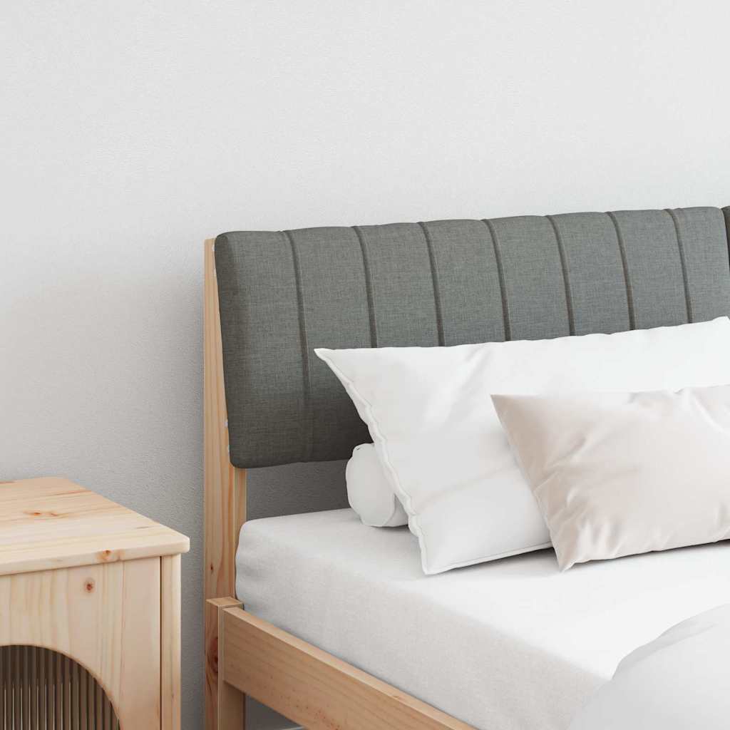 vidaXL Ταπετσαρισμένο κεφαλάρι Σκούρο Γκρι 150 cm Στερεά ξυλεία πεύκου