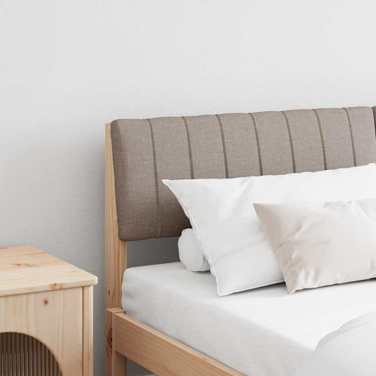vidaXL Ταπετσαρισμένο κεφαλάρι Taupe 150 cm Στερεά ξυλεία πεύκου