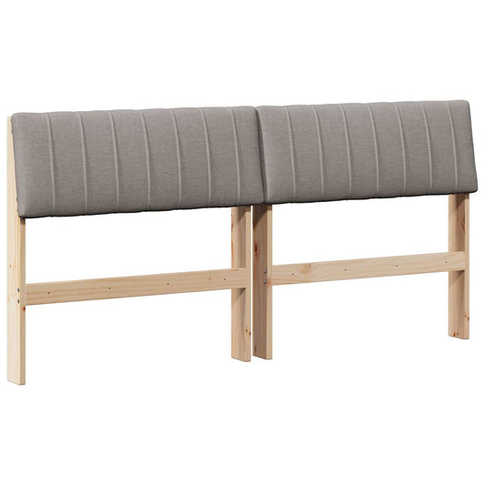 vidaXL Ταπετσαρισμένο κεφαλάρι Taupe 150 cm Στερεά ξυλεία πεύκου
