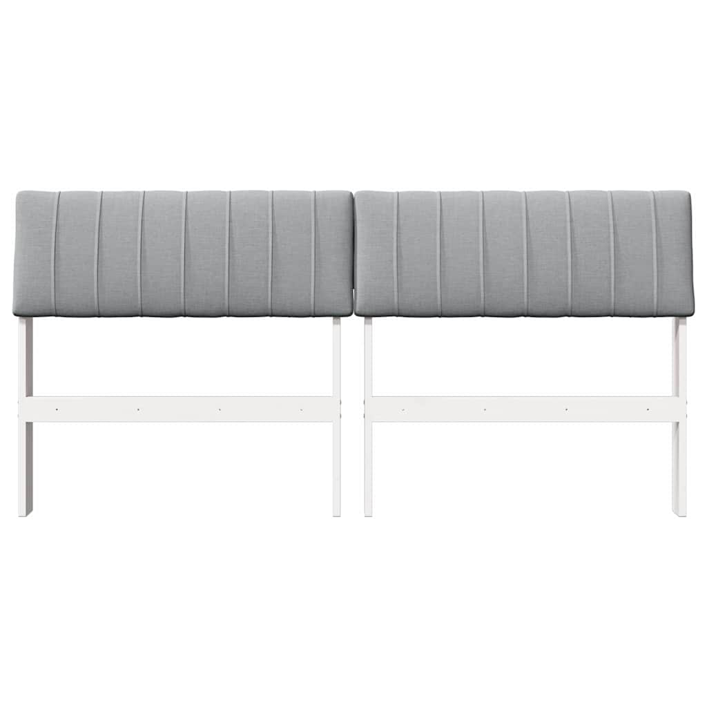 vidaXL Ταπετσαρισμένο κεφαλάρι Ανοιχτό γκρι 150 cm