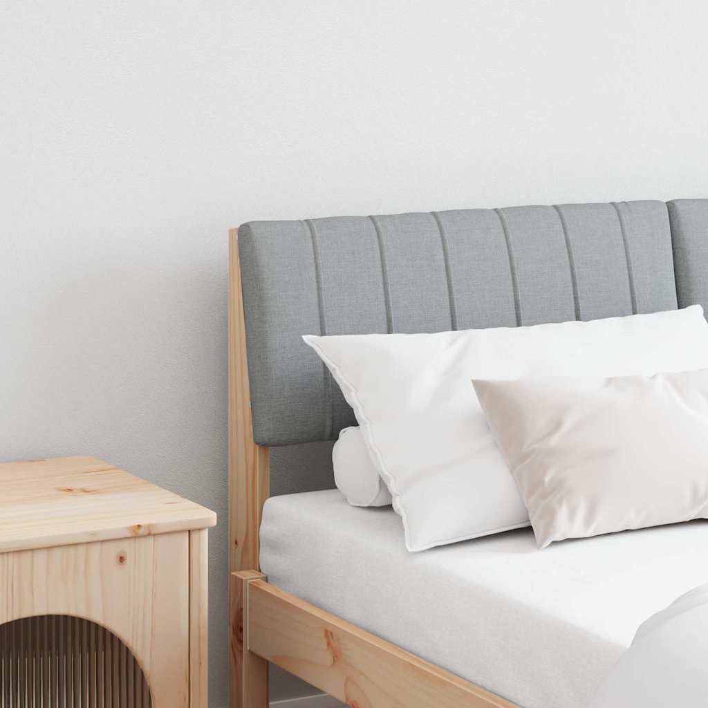 vidaXL Ταπετσαρισμένο κεφαλάρι Ανοιχτό γκρι 140 cm