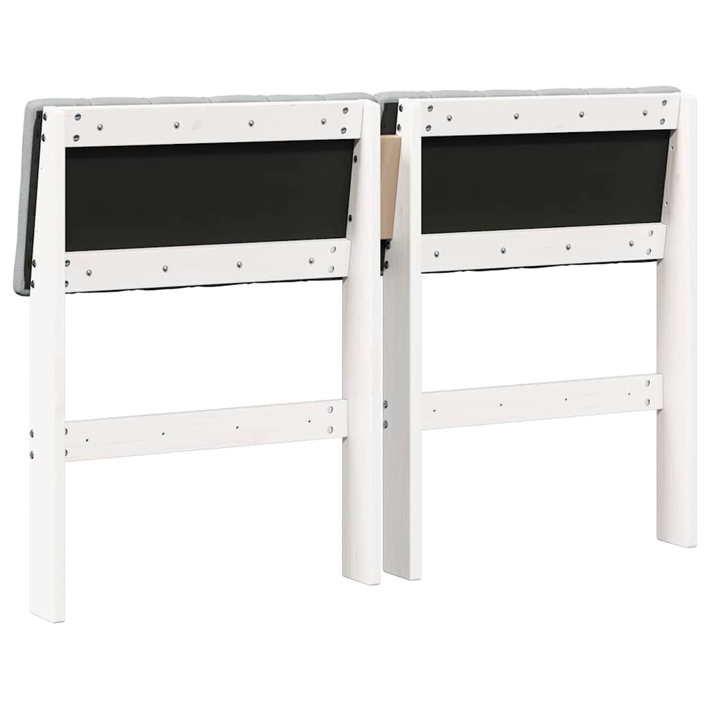 vidaXL Ταπετσαρισμένο κεφαλάρι Ανοιχτό γκρι 120 cm