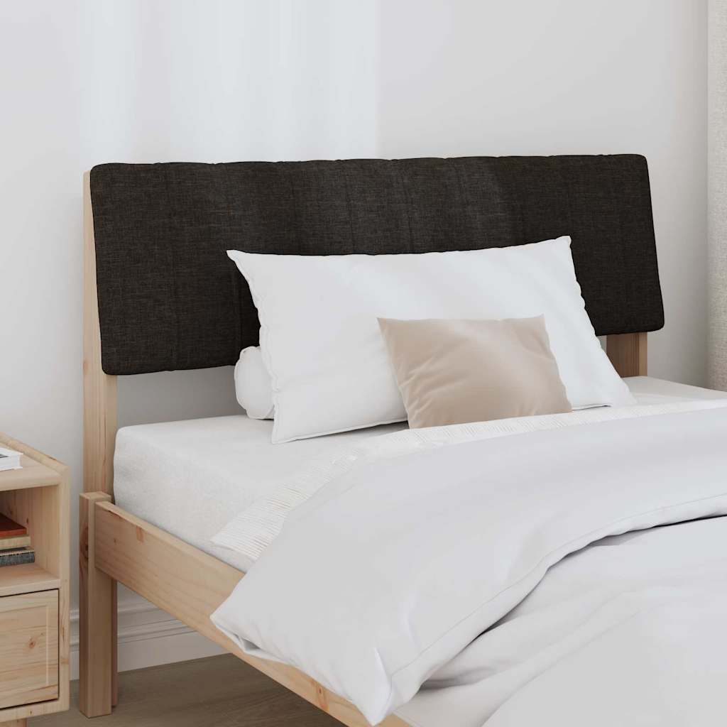 vidaXL Ταπετσαρισμένο κεφαλάρι Μαύρο 100 cm Στερεά ξυλεία πεύκου