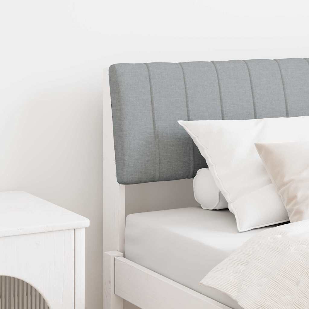 vidaXL Ταπετσαρισμένο κεφαλάρι Ανοιχτό γκρι 100 cm