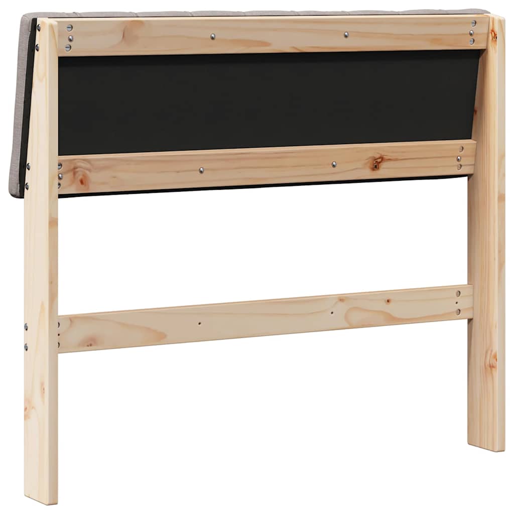 vidaXL Ταπετσαρισμένο κεφαλάρι Taupe 90 cm Στερεά ξυλεία πεύκου