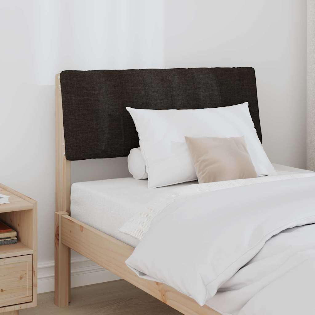 vidaXL Ταπετσαρισμένο κεφαλάρι Μαύρο 80 cm Στερεά ξυλεία πεύκου