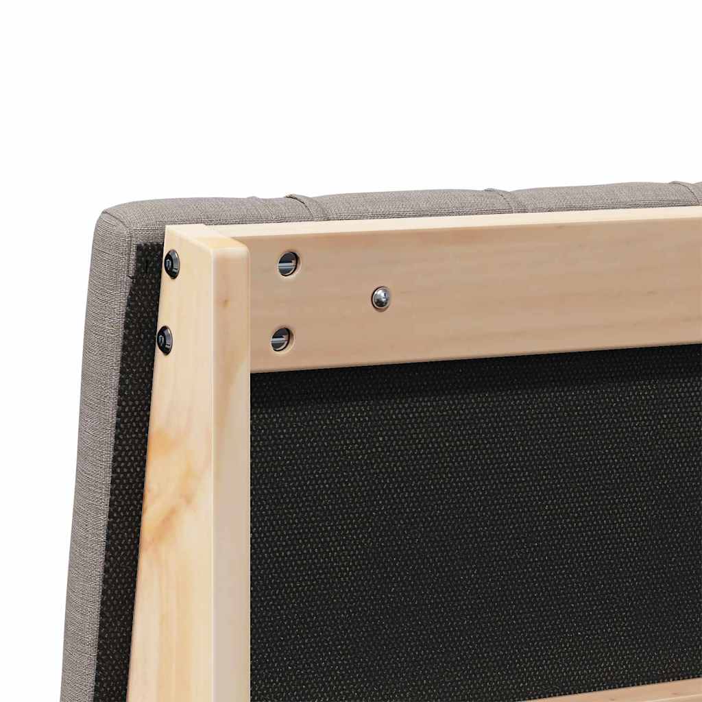 vidaXL Ταπετσαρισμένο κεφαλάρι Taupe 80 cm Στερεά ξυλεία πεύκου