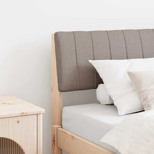vidaXL Ταπετσαρισμένο κεφαλάρι Taupe 80 cm Στερεά ξυλεία πεύκου