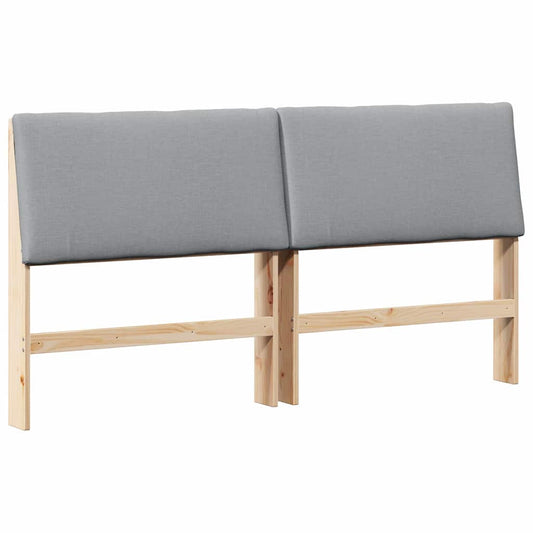 vidaXL Ταπετσαρισμένο κεφαλάρι Ανοιχτό γκρι 180 cm