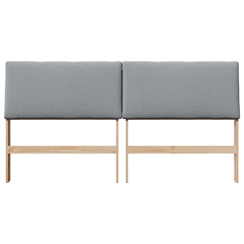 vidaXL Ταπετσαρισμένο κεφαλάρι Ανοιχτό γκρι 180 cm