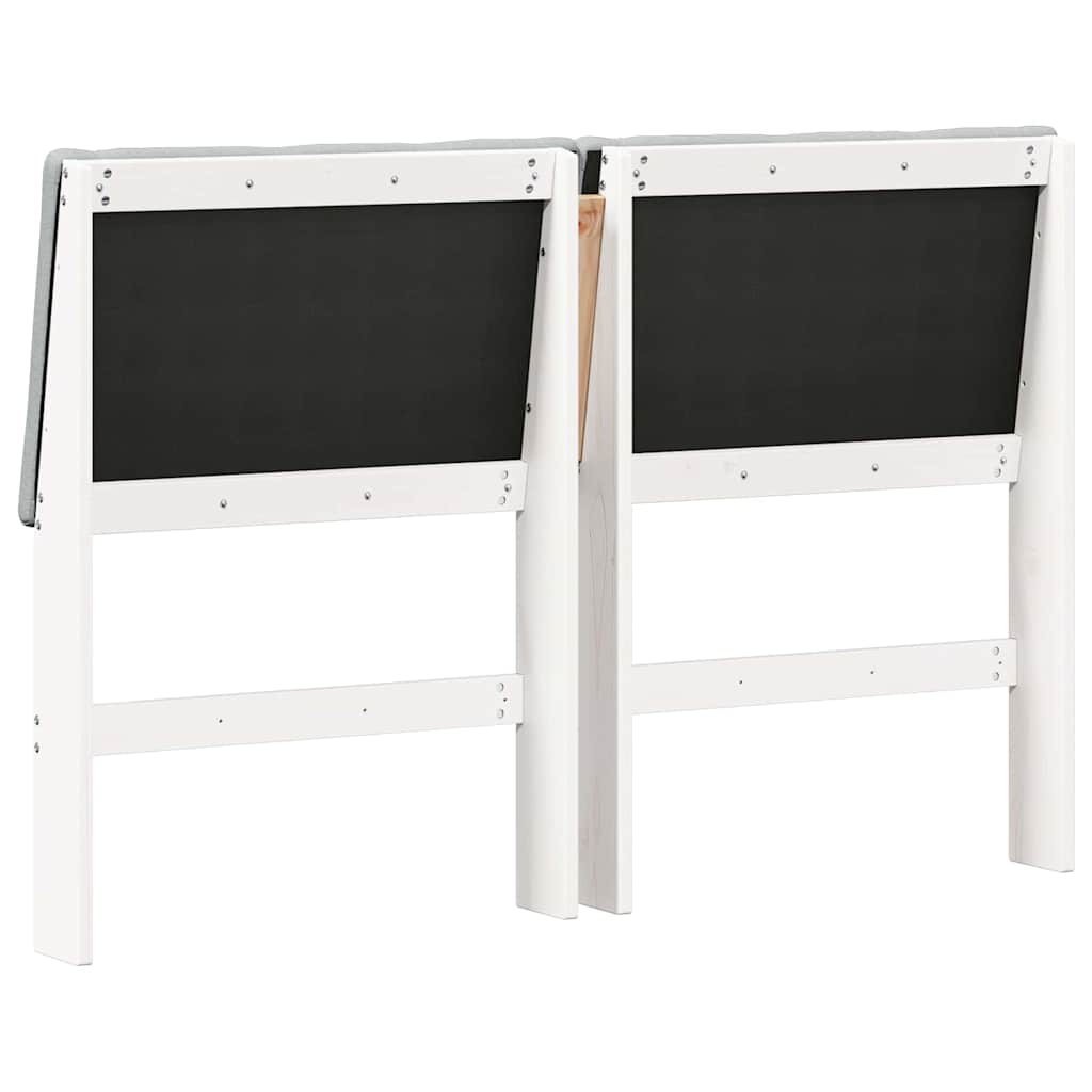 vidaXL Ταπετσαρισμένο κεφαλάρι Ανοιχτό γκρι 160 cm