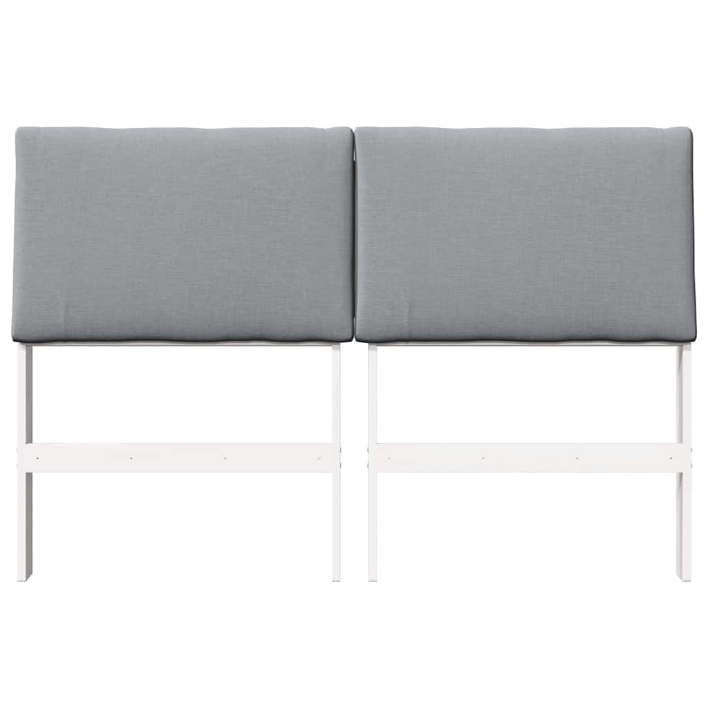 vidaXL Ταπετσαρισμένο κεφαλάρι Ανοιχτό γκρι 160 cm