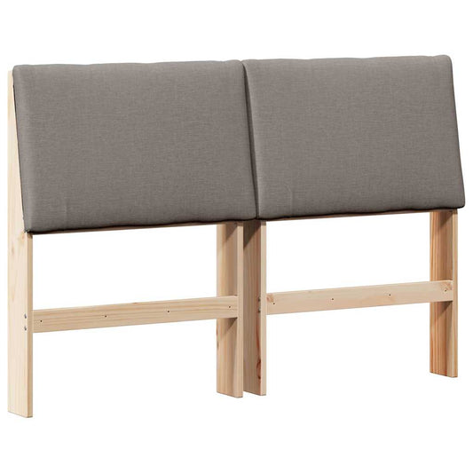 vidaXL Ταπετσαρισμένο κεφαλάρι Taupe 150 cm Στερεά ξυλεία πεύκου
