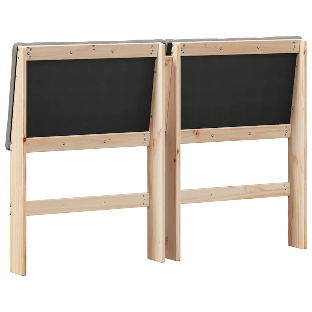 vidaXL Ταπετσαρισμένο κεφαλάρι Taupe 150 cm Στερεά ξυλεία πεύκου