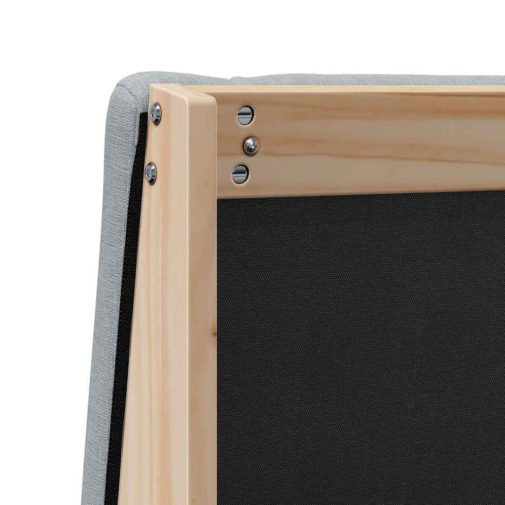 vidaXL Ταπετσαρισμένο κεφαλάρι Ανοιχτό γκρι 140 cm