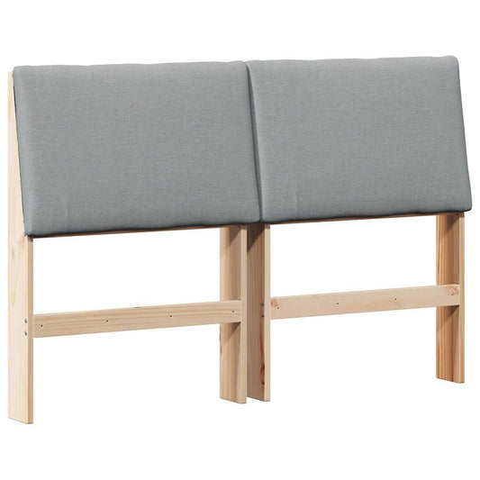 vidaXL Ταπετσαρισμένο κεφαλάρι Ανοιχτό γκρι 140 cm