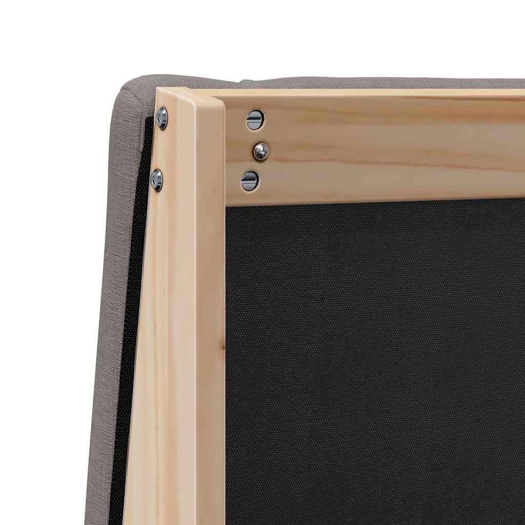 vidaXL Ταπετσαρισμένο κεφαλάρι Taupe 140 cm Στερεά ξυλεία πεύκου