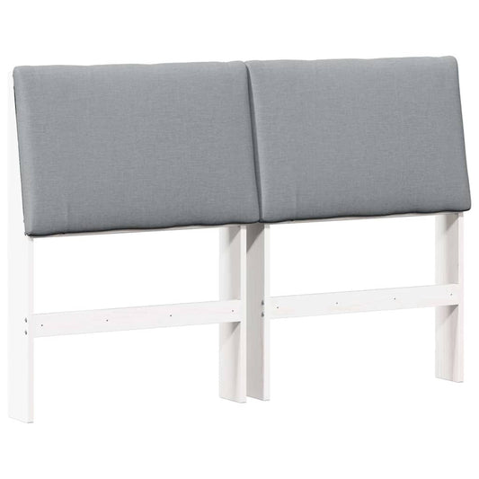 vidaXL Ταπετσαρισμένο κεφαλάρι Ανοιχτό γκρι 140 cm