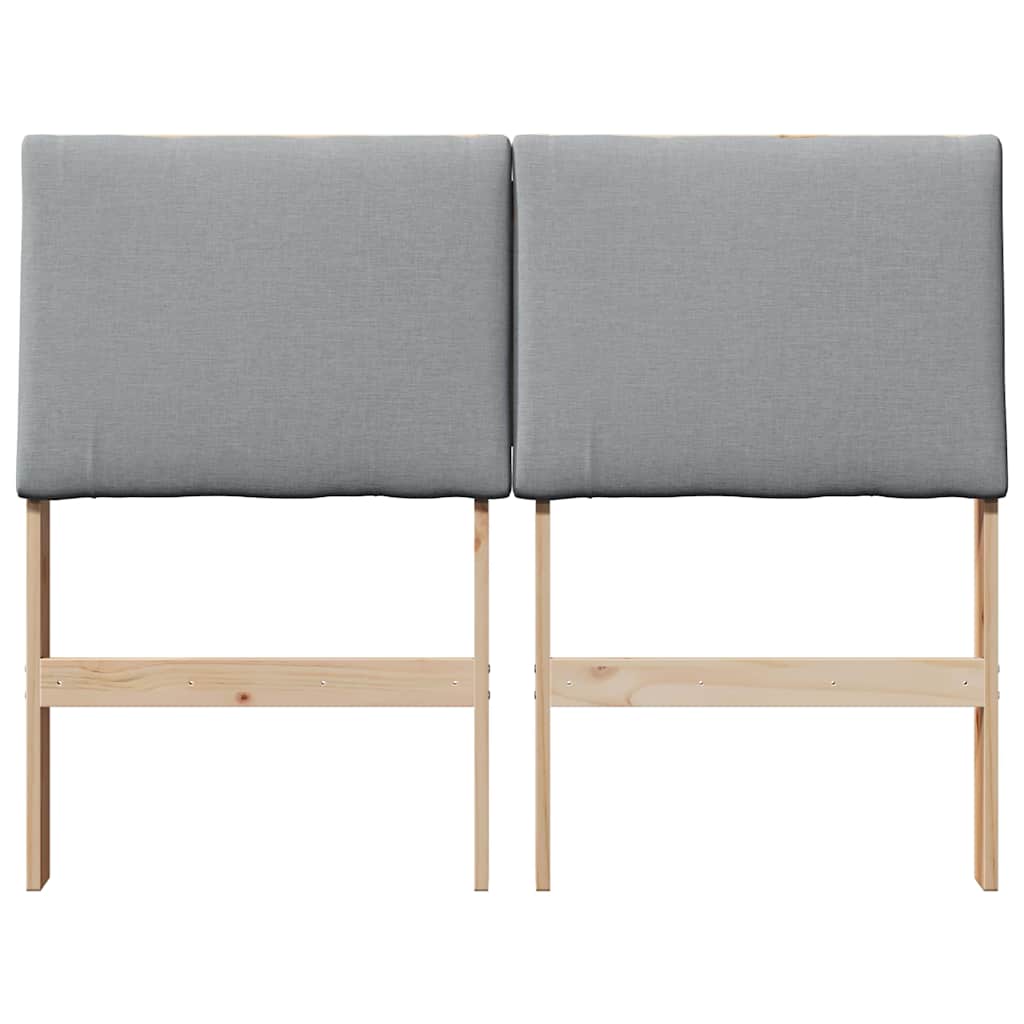 vidaXL Ταπετσαρισμένο κεφαλάρι Ανοιχτό γκρι 120 cm