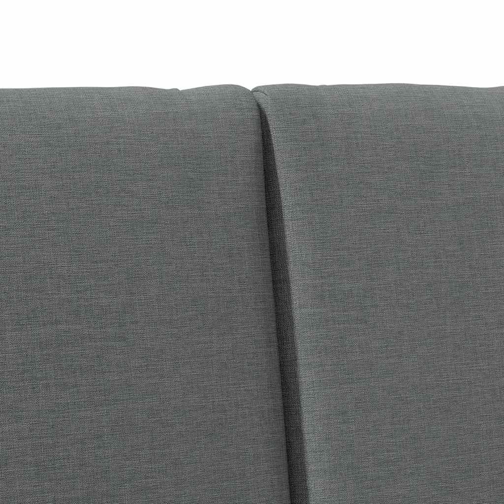 vidaXL Ταπετσαρισμένο κεφαλάρι Σκούρο Γκρι 120 cm Στερεά ξυλεία πεύκου