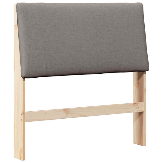vidaXL Ταπετσαρισμένο κεφαλάρι Taupe 90 cm Στερεά ξυλεία πεύκου