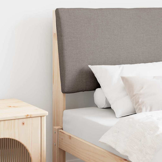 vidaXL Ταπετσαρισμένο κεφαλάρι Taupe 80 cm Στερεά ξυλεία πεύκου