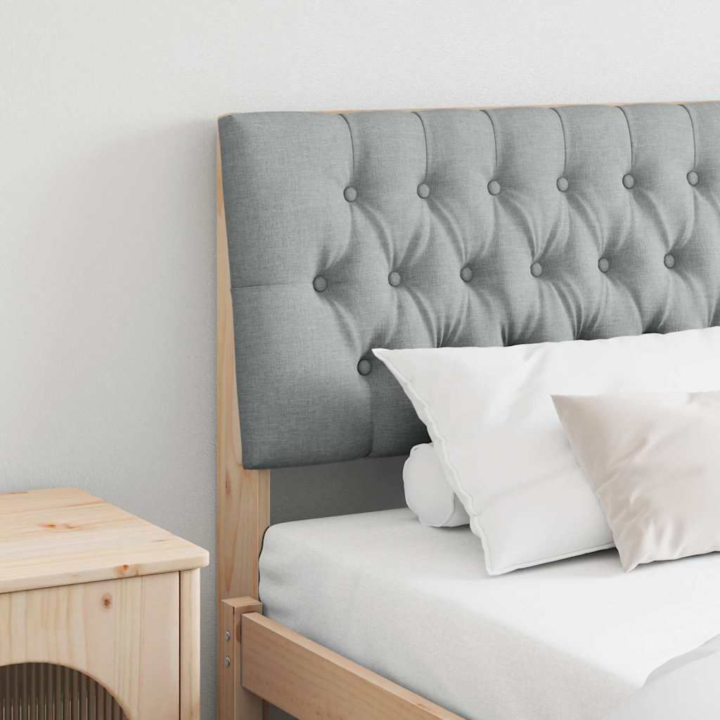 vidaXL Ταπετσαρισμένο κεφαλάρι Ανοιχτό γκρι 200 cm