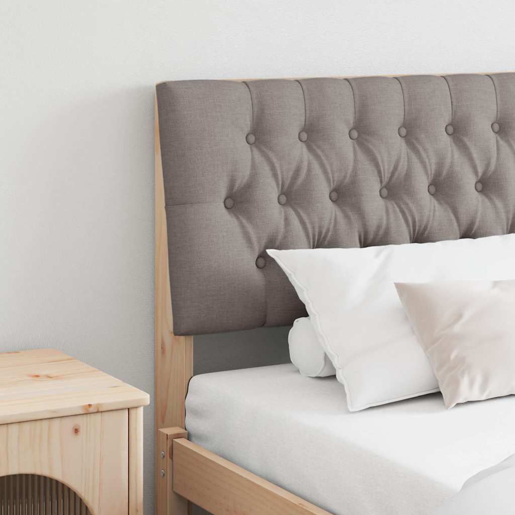 vidaXL Ταπετσαρισμένο κεφαλάρι Taupe 200 cm Στερεά ξυλεία πεύκου
