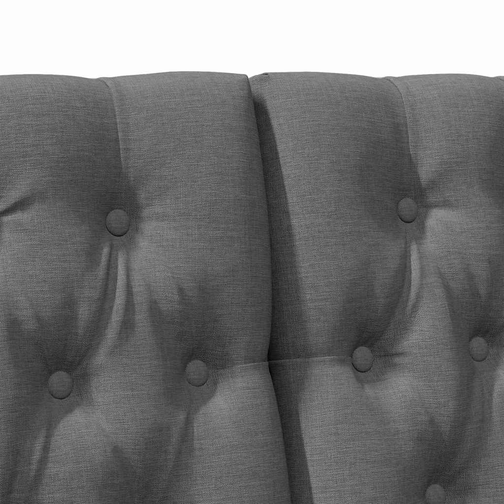 vidaXL Ταπετσαρισμένο κεφαλάρι Σκούρο Γκρι 180 cm Στερεά ξυλεία πεύκου