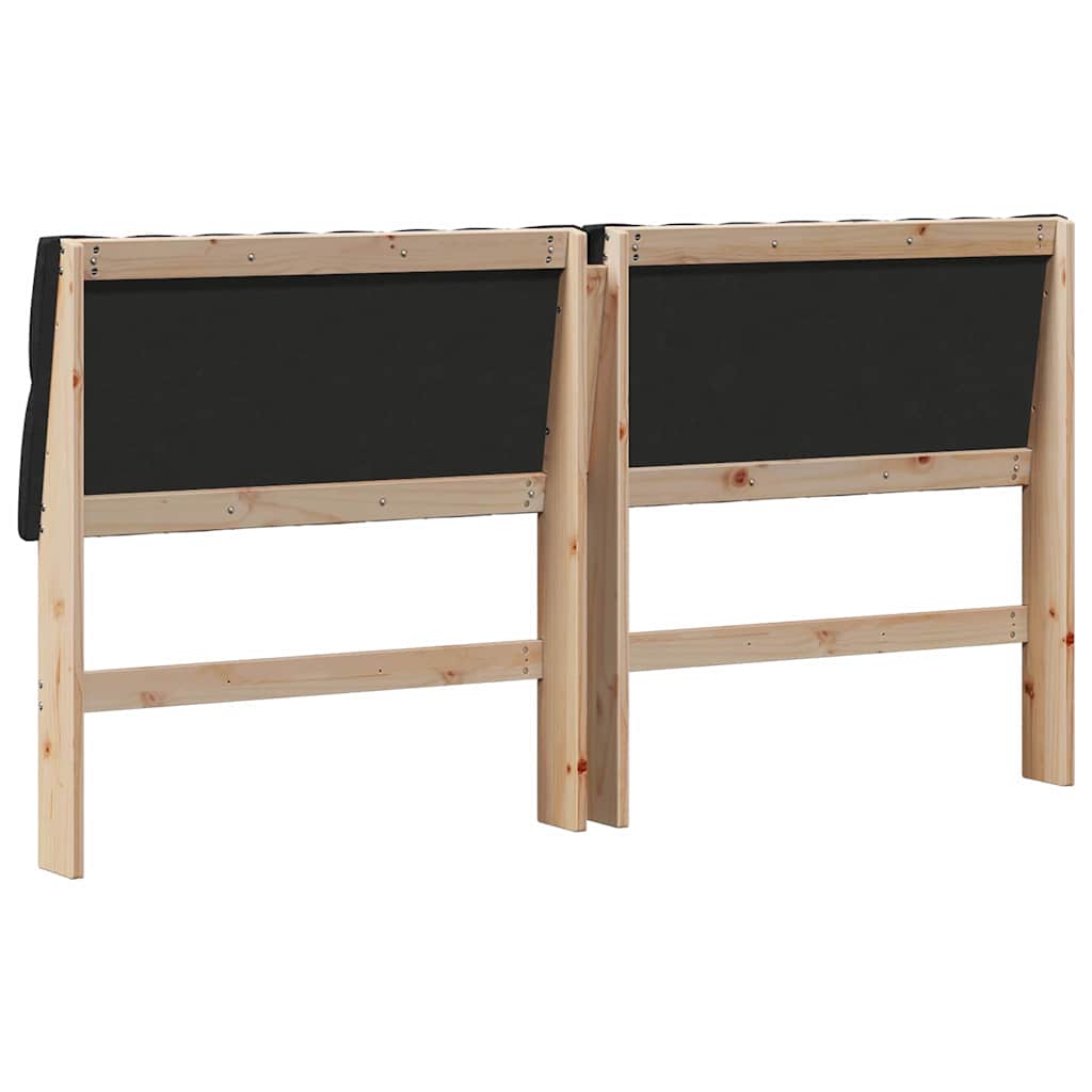 vidaXL Ταπετσαρισμένο κεφαλάρι Μαύρο 180 cm Στερεά ξυλεία πεύκου