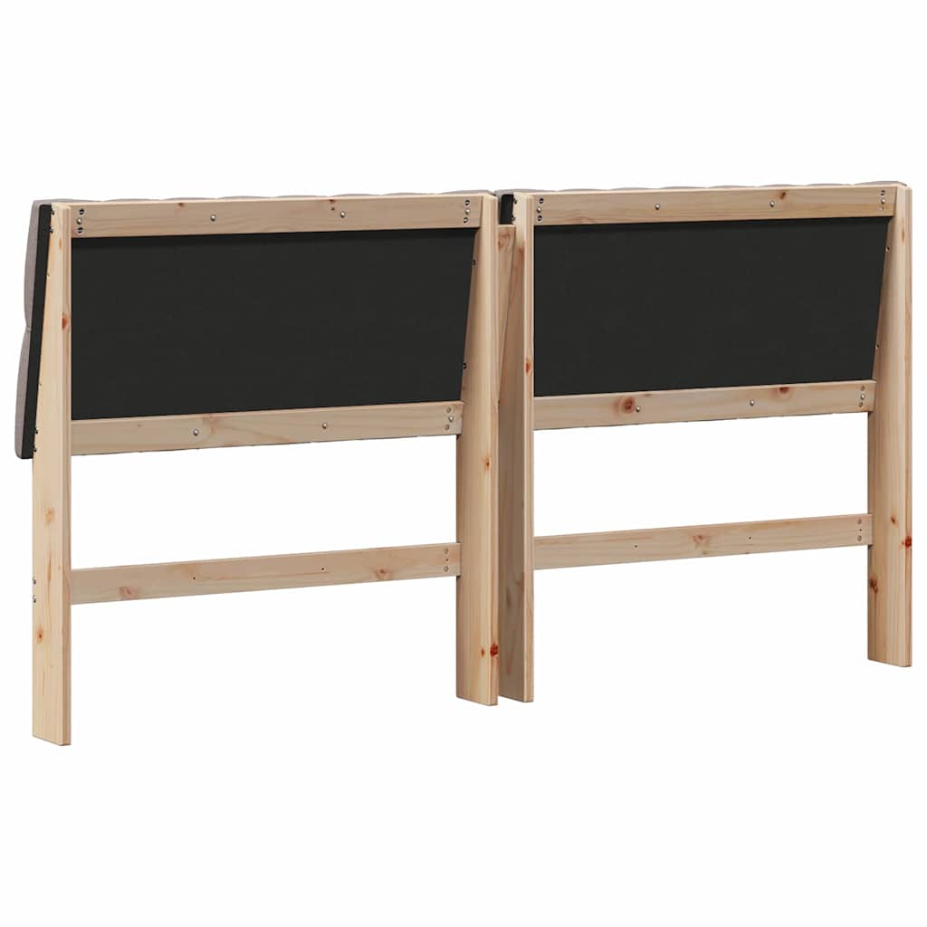vidaXL Ταπετσαρισμένο κεφαλάρι Taupe 180 cm Στερεά ξυλεία πεύκου