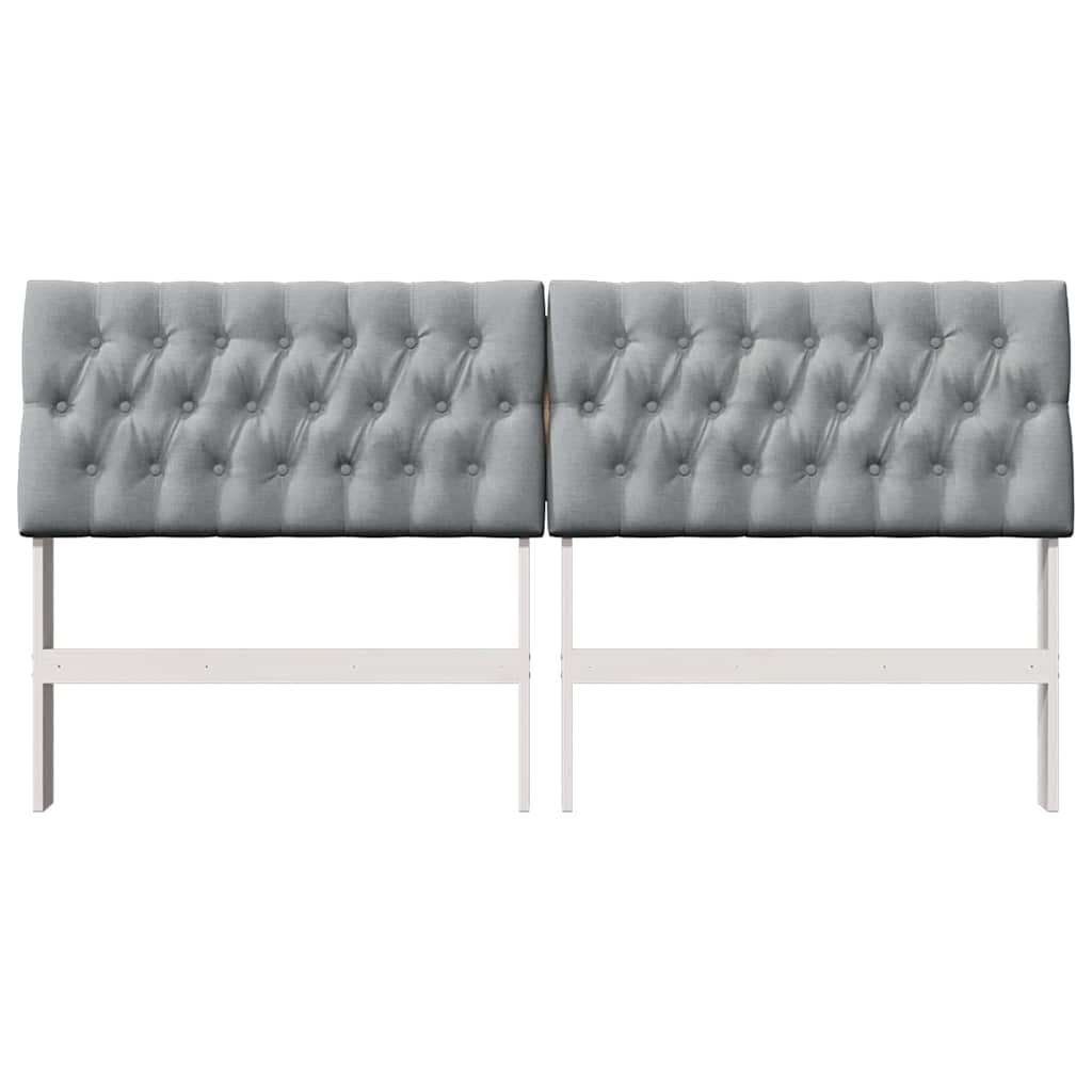 vidaXL Ταπετσαρισμένο κεφαλάρι Ανοιχτό γκρι 180 cm