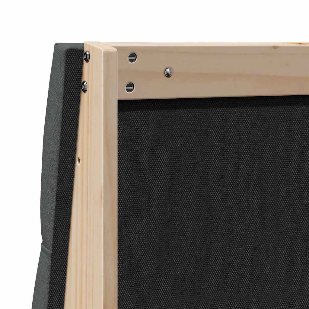 vidaXL Ταπετσαρισμένο κεφαλάρι Σκούρο Γκρι 160 cm Στερεά ξυλεία πεύκου