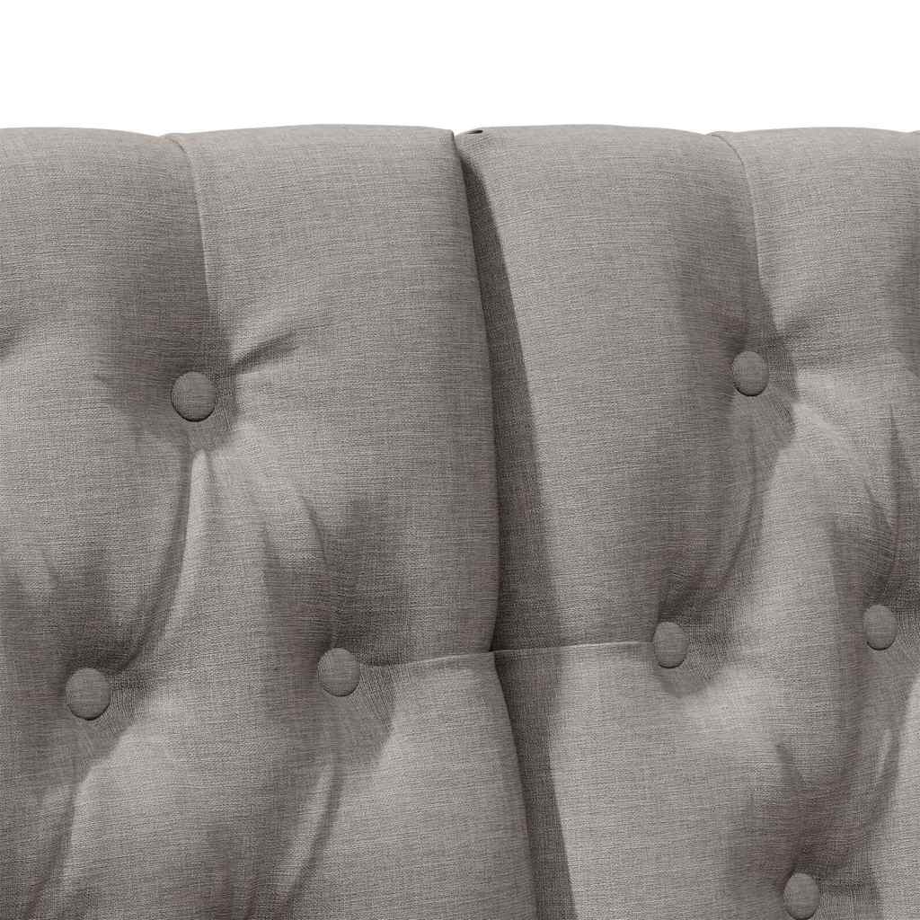 vidaXL Ταπετσαρισμένο κεφαλάρι Taupe 160 cm Στερεά ξυλεία πεύκου