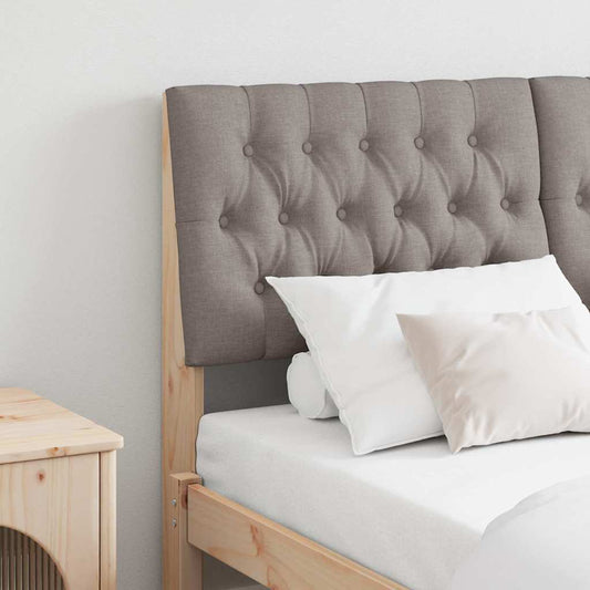 vidaXL Ταπετσαρισμένο κεφαλάρι Taupe 160 cm Στερεά ξυλεία πεύκου