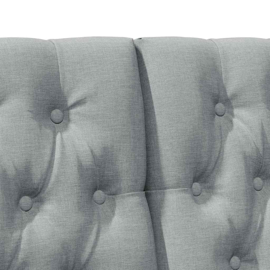 vidaXL Ταπετσαρισμένο κεφαλάρι Ανοιχτό γκρι 160 cm