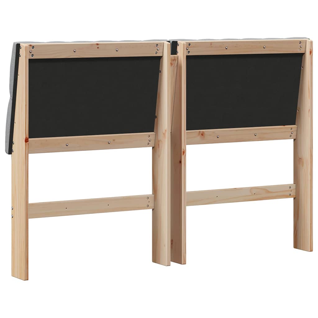 vidaXL Ταπετσαρισμένο κεφαλάρι Ανοιχτό γκρι 150 cm