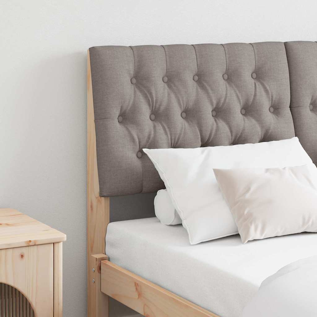 vidaXL Ταπετσαρισμένο κεφαλάρι Taupe 150 cm Στερεά ξυλεία πεύκου