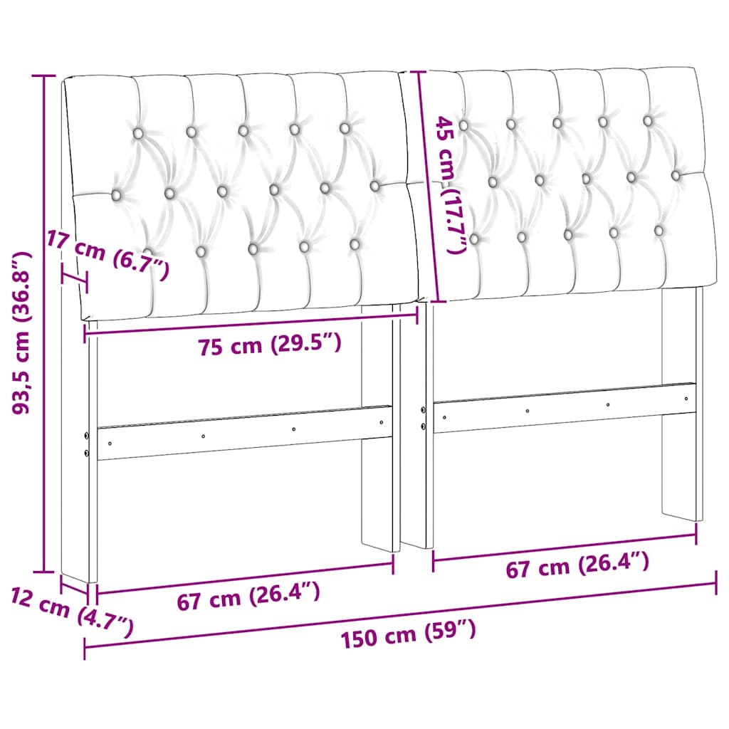 vidaXL Ταπετσαρισμένο κεφαλάρι Taupe 150 cm Στερεά ξυλεία πεύκου